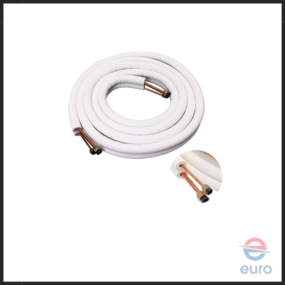 Air Condition Copper Coil Pipe Insulated White 20Mtr