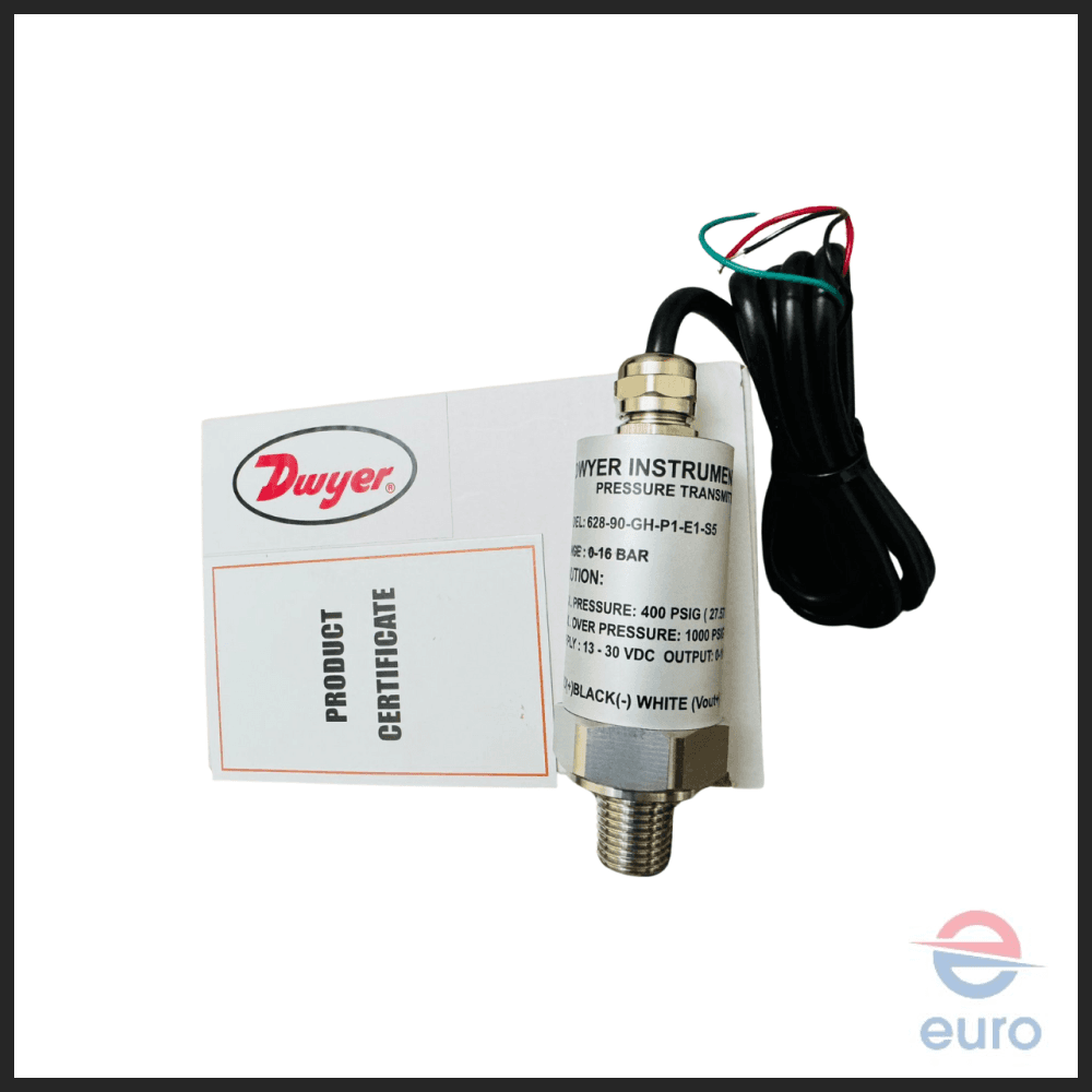Dwyer Pressure Transmitter 0-16 BAR, 628-90-GH-P1-E1-S5