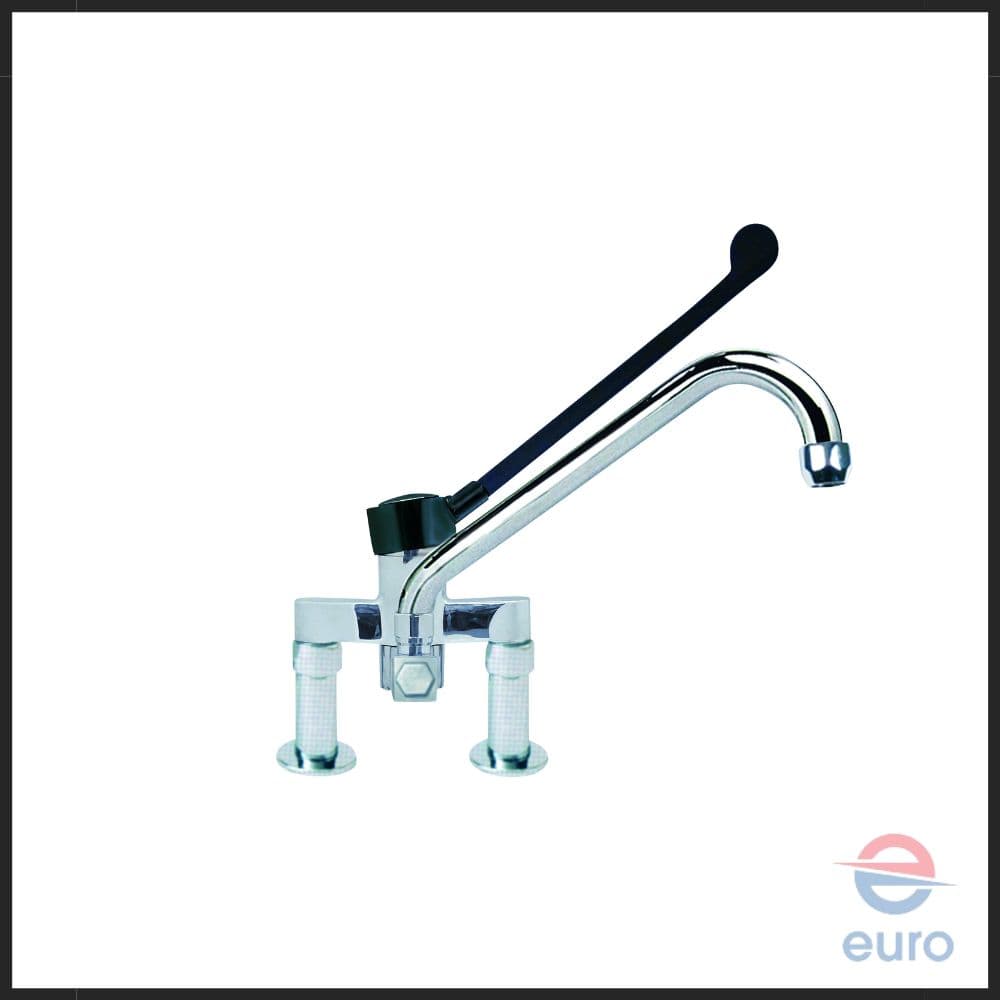FRIULANA Two Hole Mixer With Long Black Lever BFBPX20