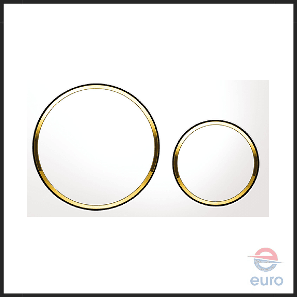 Geberit Sigma 20 White + Gold Flush Plate for UP320/UP720 Cistern