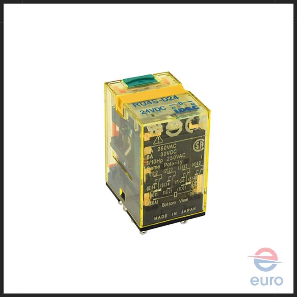 IDEC electromechanical relay plug-in 4PDT 6A 120VAC - RU4S-C-A110