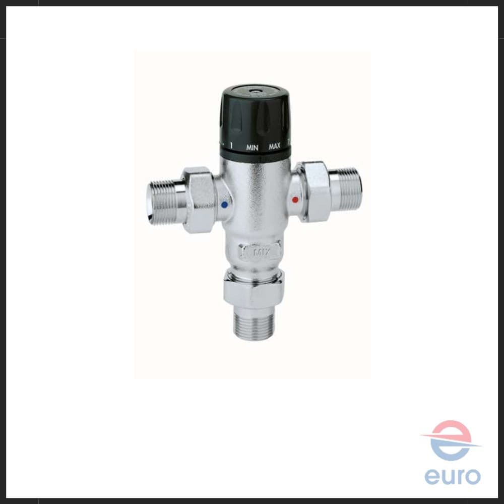 CALEFFI 521400 Adjustable Anti-Scale Thermostatic Mixing Valve 1/2 Inch 30 - 65 °C