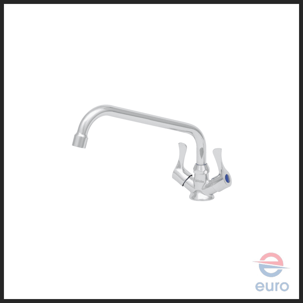 Single Hole Deck Mount Mixing Faucet, Lever Handles, 10" Swing Nozzle w/ 2.2 GPM Aerator & G1/2 Female Inlet