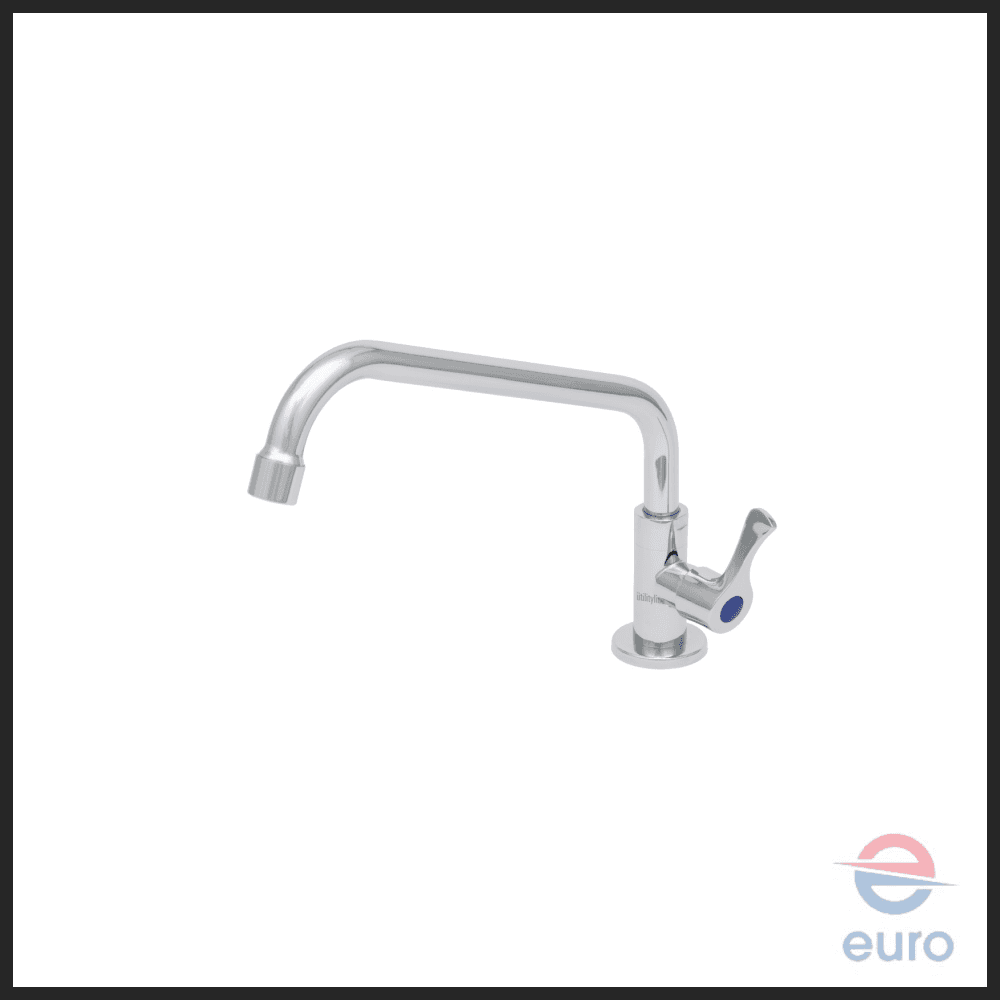Single Hole Single Temperature Deck Mount Faucet, Lever Handle, 10" Swing Nozzle w/ 2.2 GPM Aerator & G1/2 Female Inlet